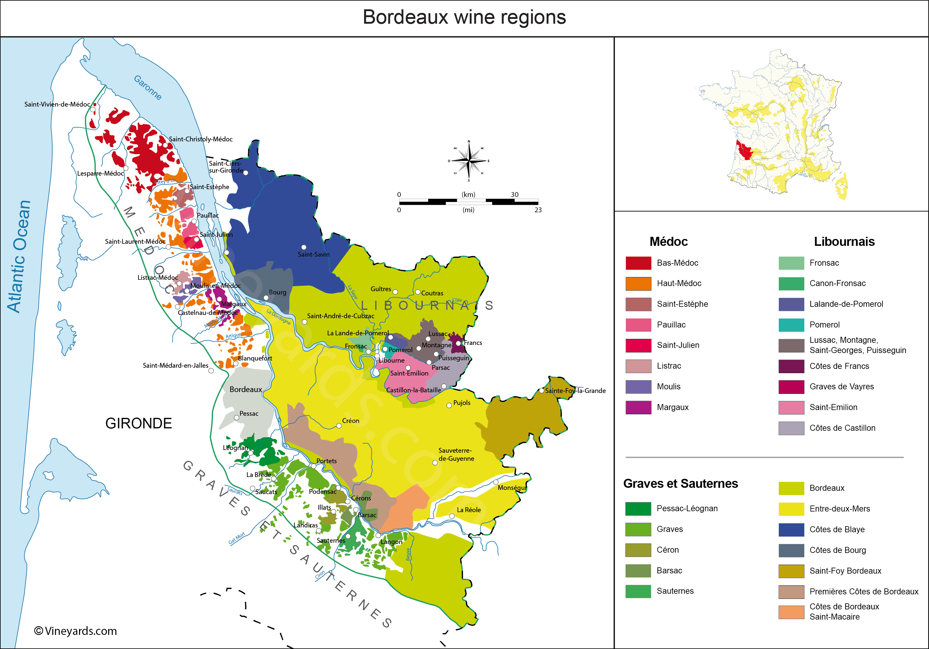 Bordeaux Medoc Map